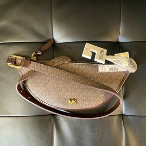 Micheal Kors Brown Reversible Belt Bag